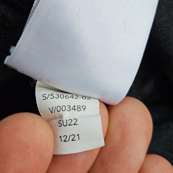 ATHLETA Cabo Linen Joggers Pant Black Chambray Size 0 Lightweight Drawstring - Picture 6 of 9